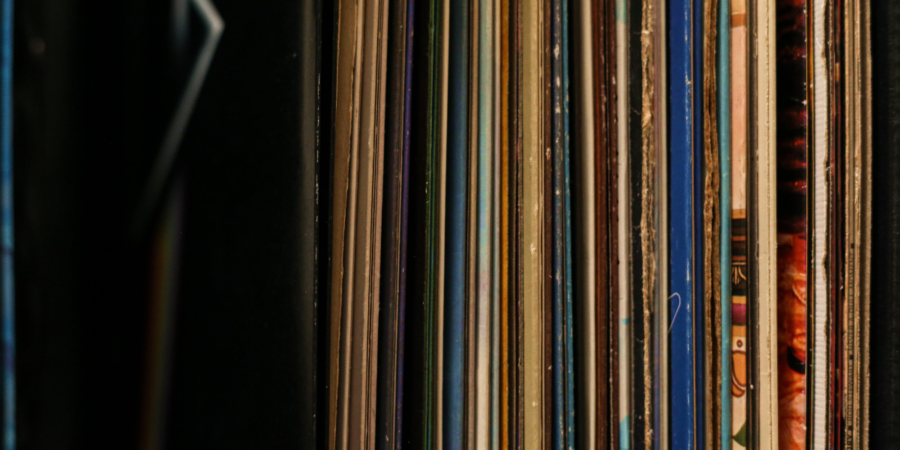 collection of vinyl records